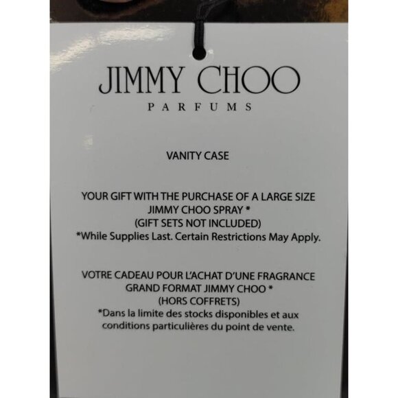 Jimmy Choo Metallic Bronze Snakeskin Cosmetics Vanity Case Lined and Felt Bottom - Picture 3 of 6